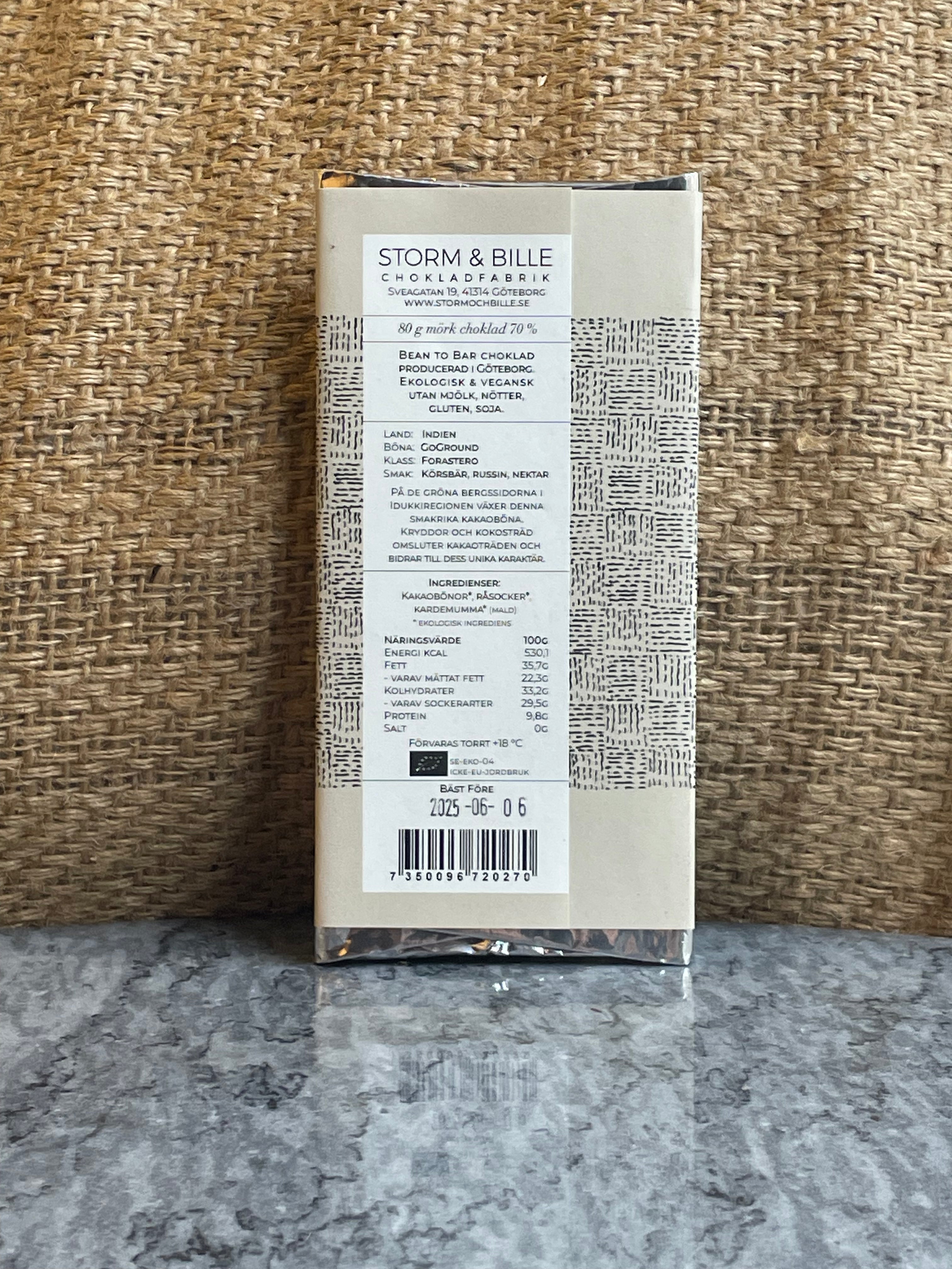 Chokladkaka 70% Kardemumma EKO 70g