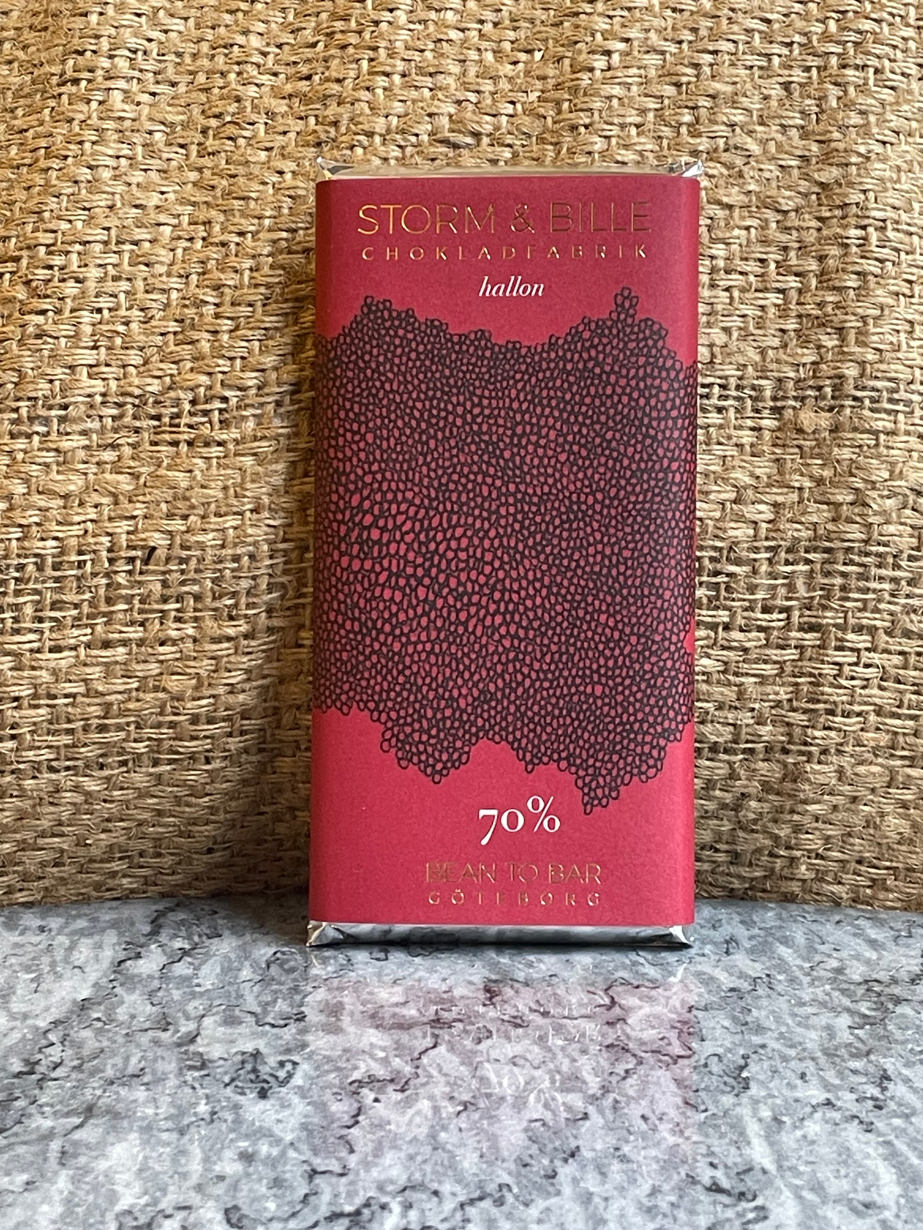 Chokladkaka 70% Hallon EKO 70g