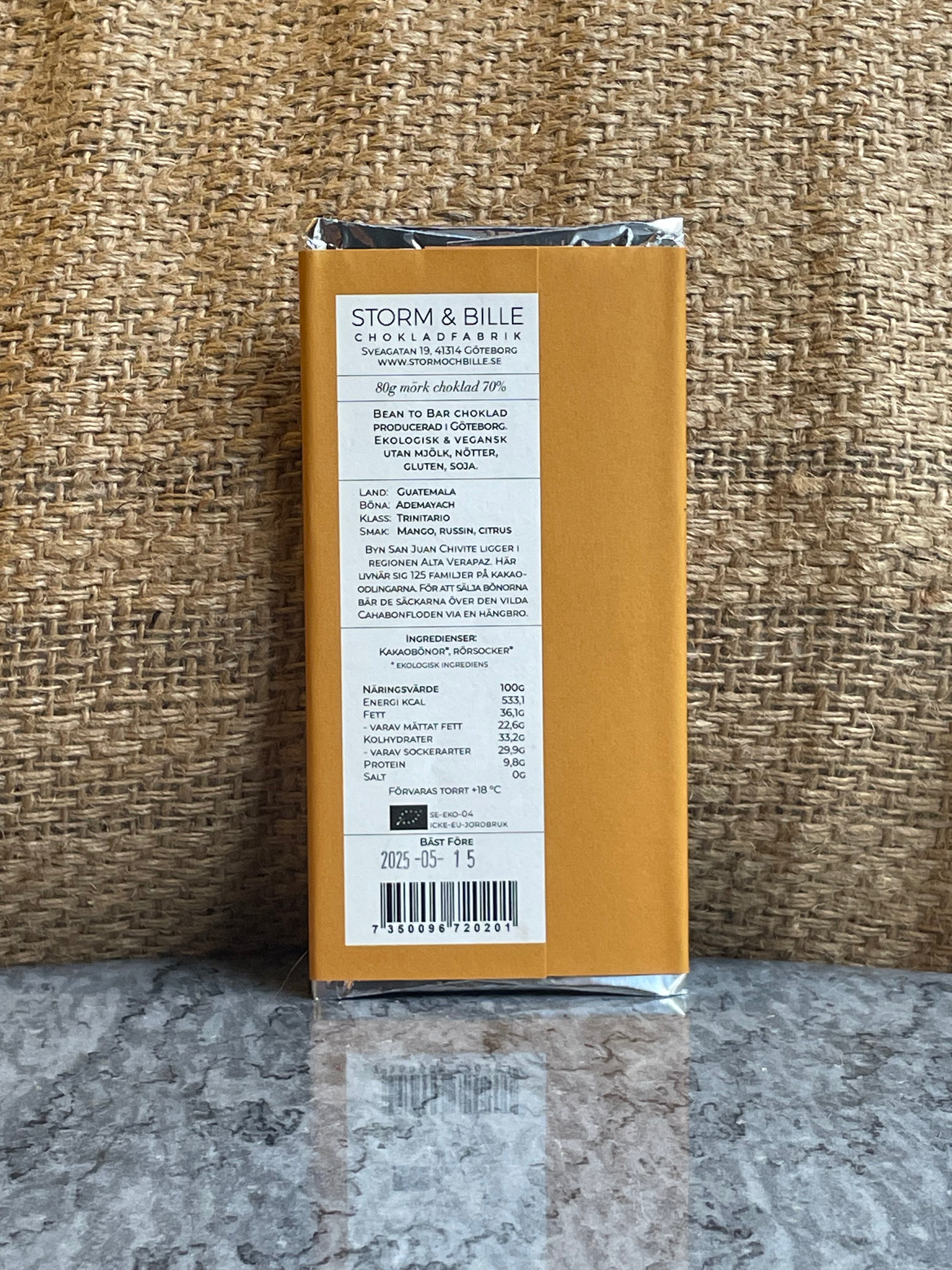 Chokladkaka 70% Guatemala EKO 80g