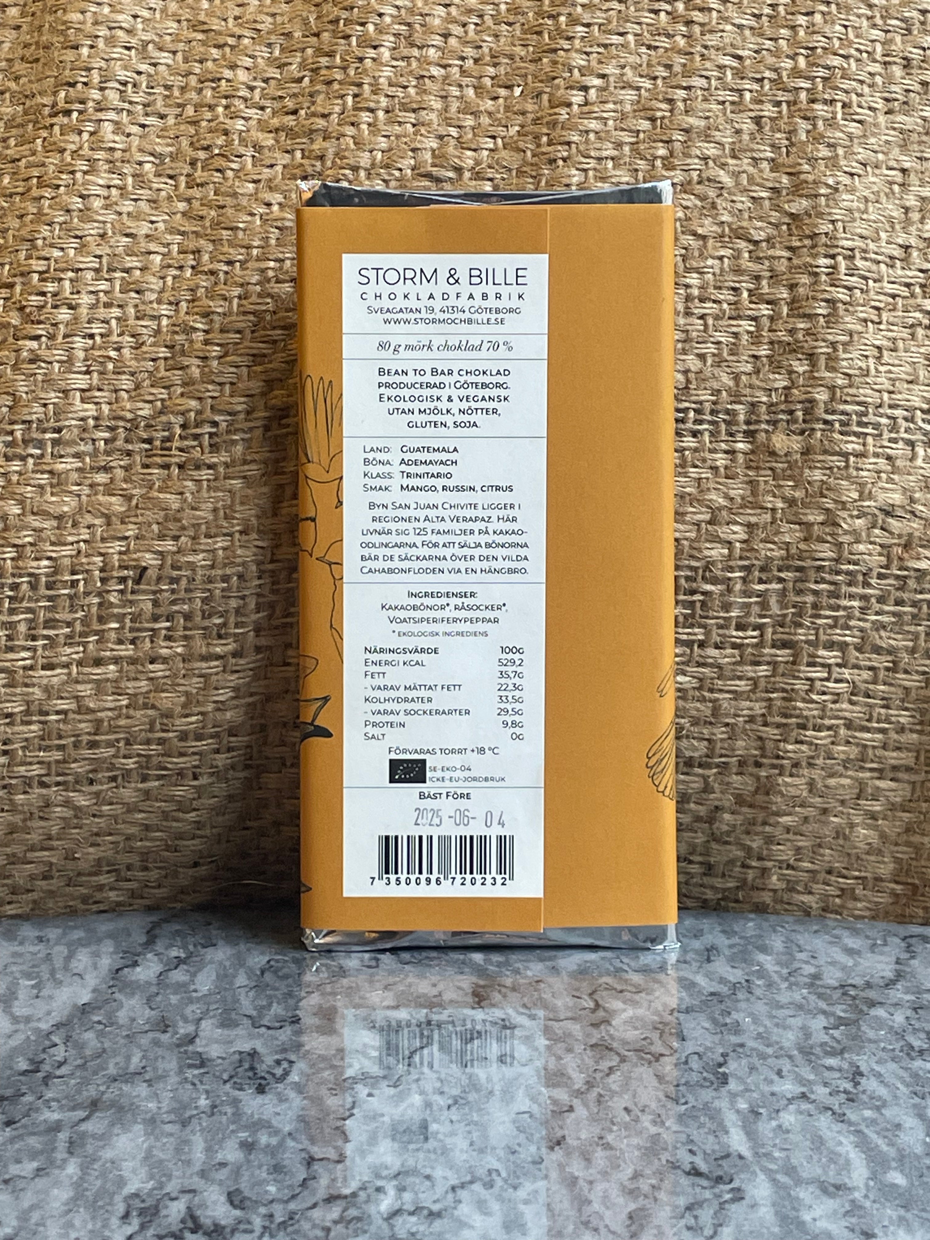 Chokladkaka 70% Peppar EKO 70g