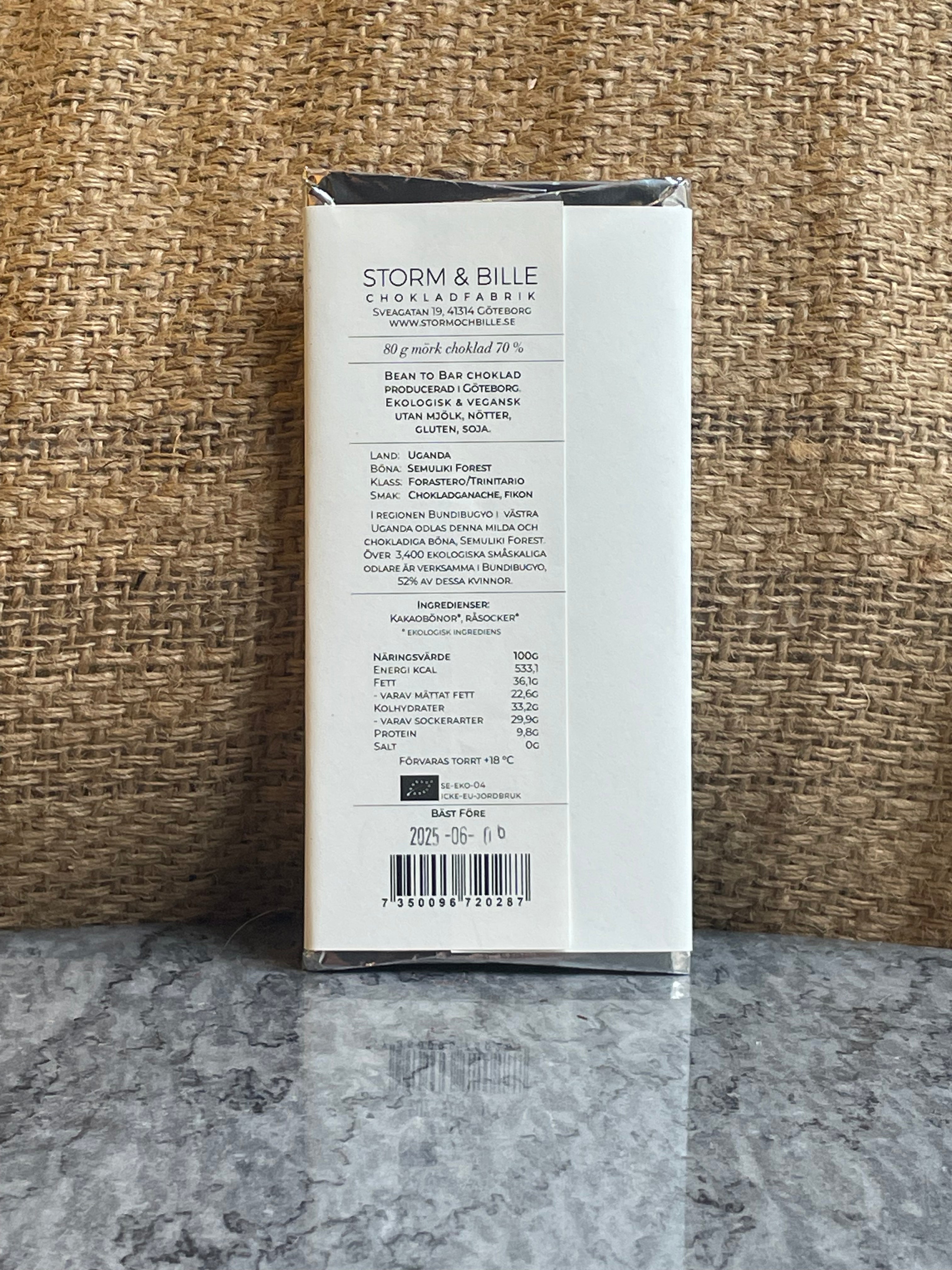 Chokladkaka 70% Uganda EKO 70g