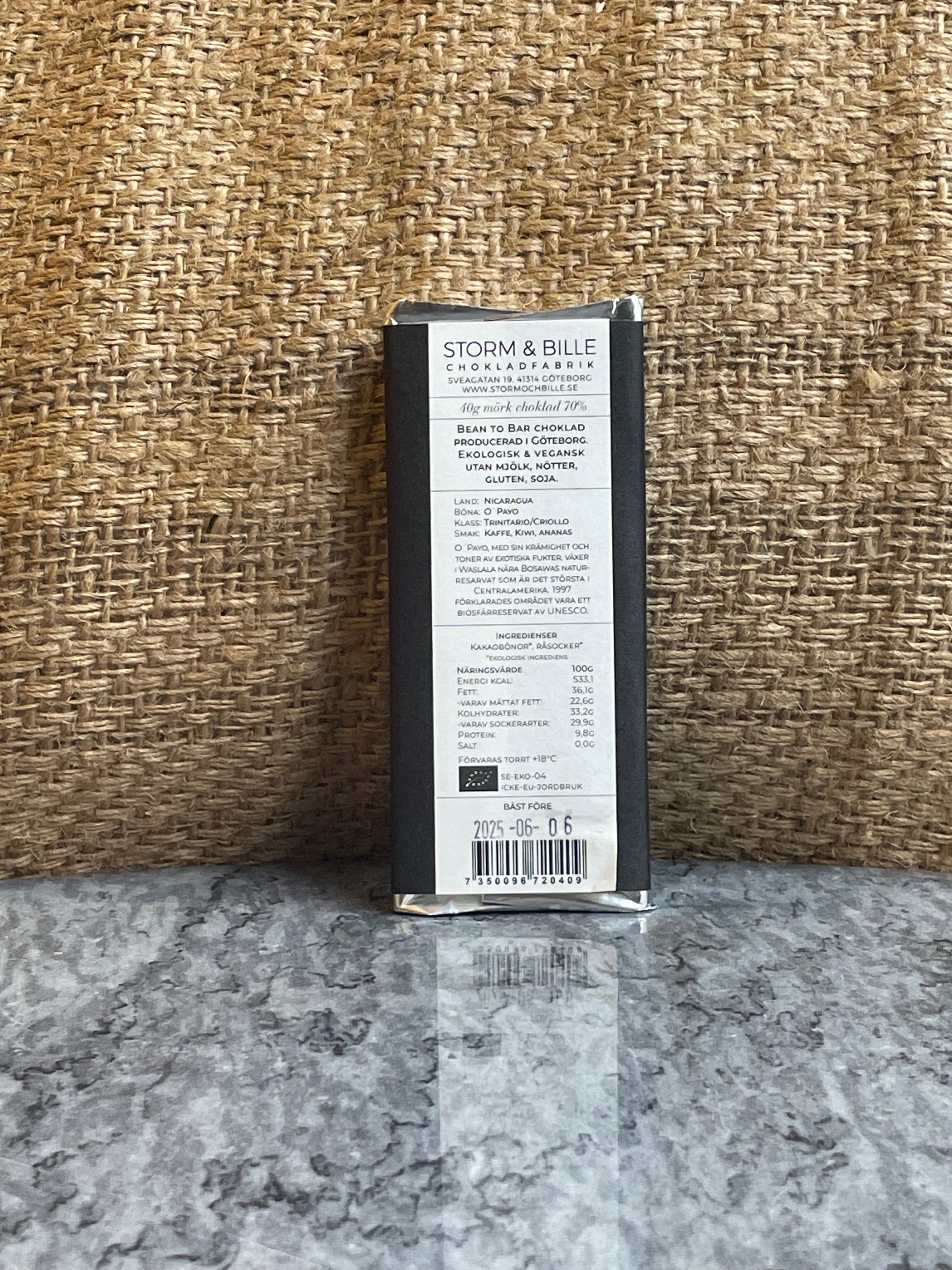 Chokladkaka 70% Nicaragua EKO 40g