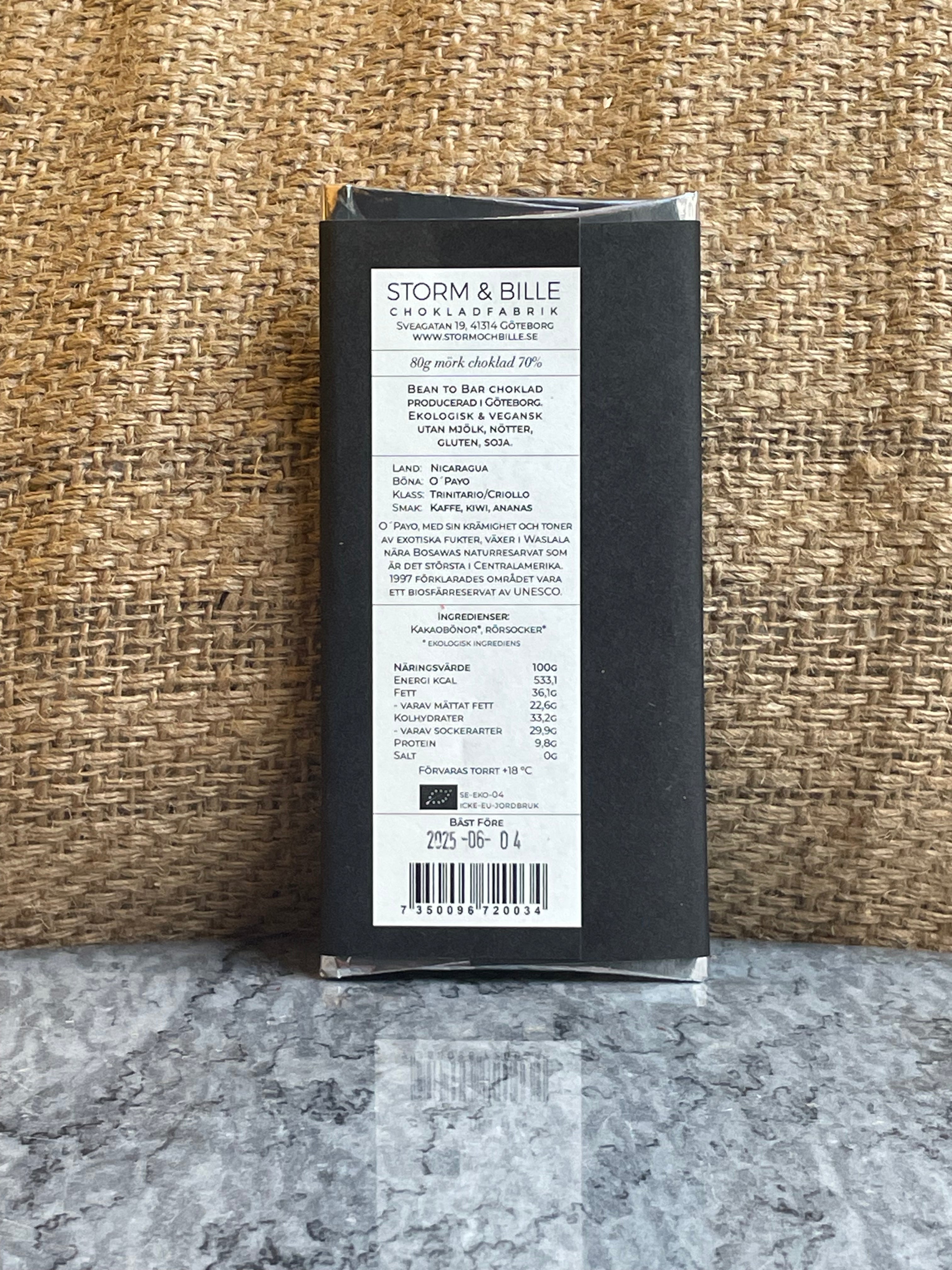 Chokladkaka 70% Nicaragua EKO 80g