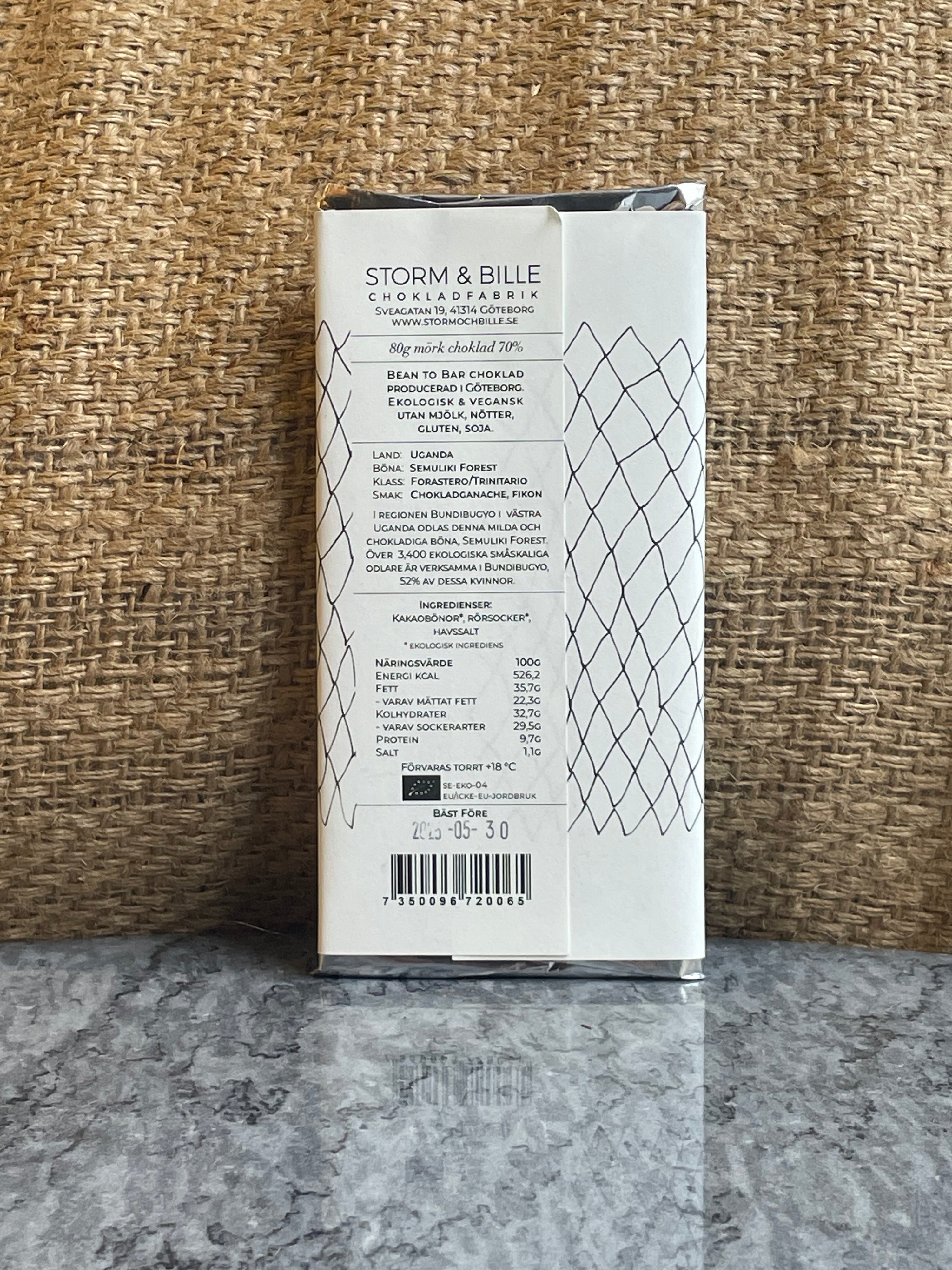 Chocolate cake 70% Sea salt BIO 70g