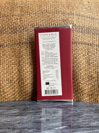 Chokladkaka 85% Belize EKO 70g